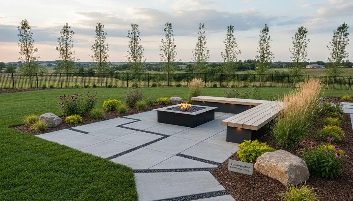 Landscape maintenance for Bellevue, NE homes by a professional landscaping team