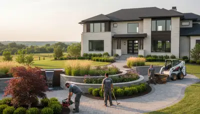 Landscaping service in Bellevue, NE for professional lawn and yard care