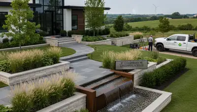 Landscape crew providing professional landscaping services in Bellevue, NE